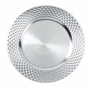 Deko-Teller Raute silber Ø33cm