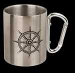 OOTB Edelstahlbecher mit Karabiner Maritim