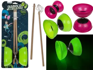 OOTB Diabolo mit 2 Holzstäben Glow in the Dark