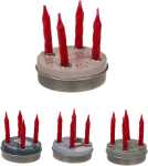 OOTB Mini-Adventskranz 4 Minikerzen mit Sockel