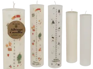 OOTB Stumpenkerze Adventskerze 1-24