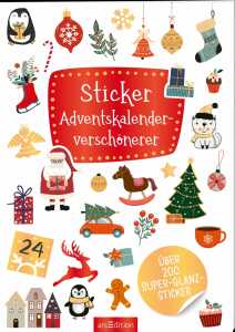 Stickerbuch Adventskalenderverschönerer mit 200 GlanzStickern