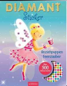 arsEdition Stickerbuch Diamantsticker Anziehpuppen Feenzauber