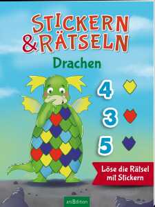 arsEdition Kinderbuch Stickern & Rätseln Drachen