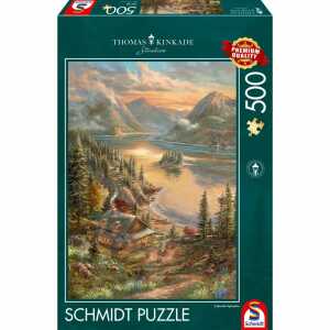 Puzzle Thomas Kinkade Pracht am Seeufer 500 Teile