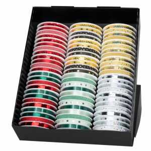 Multi Spule klassisch rot/grün, silber/gold 10mmx4m