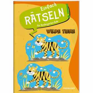 TESSLOFF Rätselbuch Einfach rätseln! Für Kindergarten-Kids Wilde Tiere