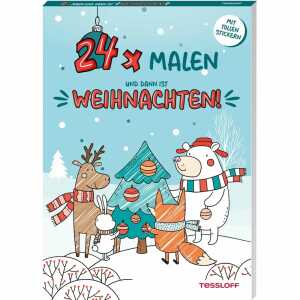 TESSLOFF Kinderbuch 24 x malen und dann ist Weihnachten!