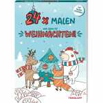 TESSLOFF Kinderbuch 24 x malen und dann ist Weihnachten!