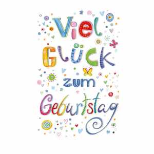 Kurt Eulzer Glückwunschkarte Geburtstag bunte Stifte