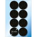 Herma Filzgleiter Ø 28 mm schwarz 8 Stück