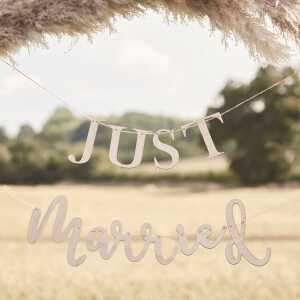 amscan Girlande Just Married 5056275188863