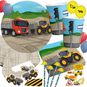 amscan Folienballon Construction Party Exavator