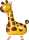 amscan Walking Balloon Giraffe 89x109cm W24 verpackt