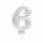 amscan Zahlenkerze 6 Sparkling Celebrations silber 9,3cm