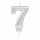 amscan Zahlenkerze 7 Sparkling Celebrations silber 9,3cm