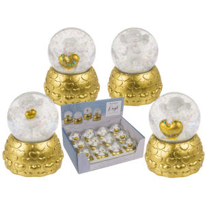OOTB Schneekugel Lieblingsengel auf goldf. Sockel