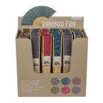 OOTB Fächer Karo 21cm aus Bambus