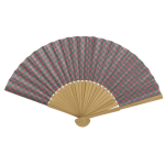 OOTB Fächer Karo 21cm aus Bambus