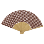 OOTB Fächer Karo 21cm aus Bambus