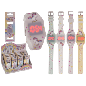 OOTB Kinderarmbanduhr Einhorn mit LED Display