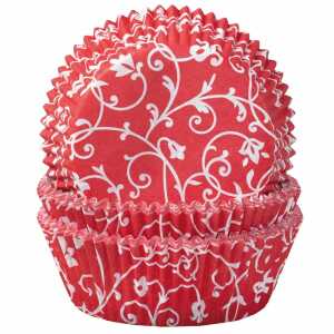 Demmler Muffinbackförmchen Little Classico rot/weiß 50x25mm 60 Stück