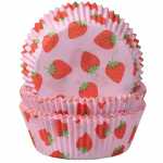 Demmler Muffinbackförmchen Erdbeeren rosa 50x25mm 60...