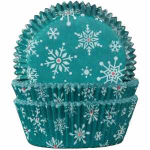 Demmler Muffinbackförmchen Schneesterne 50x25mm 60 Stück
