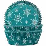 Demmler Muffinbackförmchen Schneesterne 50x25mm 60...