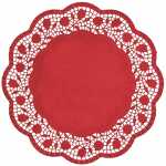 Demmler Tortenspitze Rose rot Ø36cm 30 Stück