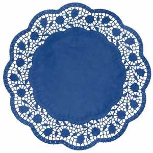 Demmler Tortenspitze Rose blau Ø36cm 30 Stück