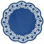 Demmler Tortenspitze Rose blau Ø36cm 30 Stück
