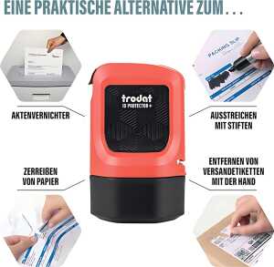 Tintenroller feuerrot Paket-/Brieföffner 3 Nachfülltinten schwarz