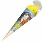 Roth Schultüte Blumenpferde rund Tüllverschluss...