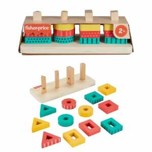 Fisher-Price Buntes Holz-Stapelspielset