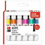 Marabu Acrylfarben Set Color Blocking 6x 12ml