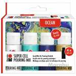 Marabu Super Cell Pouring Mix OCEAN 4x 60ml