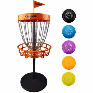 Wurfscheiben-Set Disc Golf Mini Basket inklusive 5 Scheiben