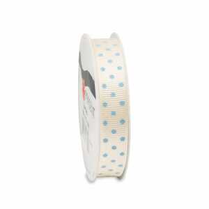 PRÄSENT Ripsband Baby Dots blau 15mmx3m