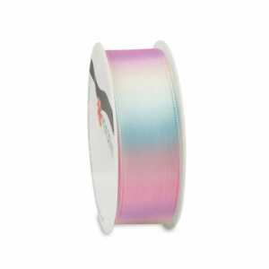 PRÄSENT Satinband Rainbow pastell 25mmx3m
