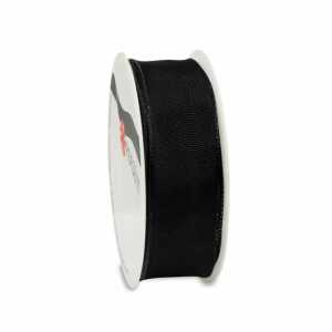 PRÄSENT Seidenband Lyon schwarz 25mmx3m