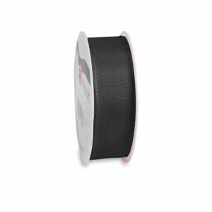 PRÄSENT Taftband Europa schwarz 25mmx10m