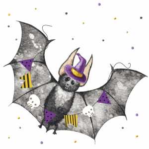 Paper+Design Servietten Bat Halloween 33x33cm 20 Stück
