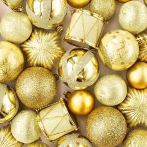 Paper+Design Servietten Gold Baubles 33x33cm 20 Stück