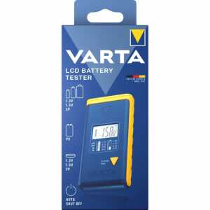 Varta LCD Batterie Tester automatische Abschaltung blau/ gelb