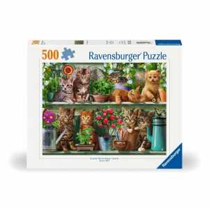 Ravensburger Puzzle Katzen im Regal 500 Teile