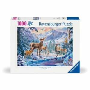 Ravensburger Puzzle Rehe und Hirsche im Winter 1000 Teile