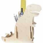 PEBARO Holzbausatz Laser cut Stiftehalter Dinosaurier