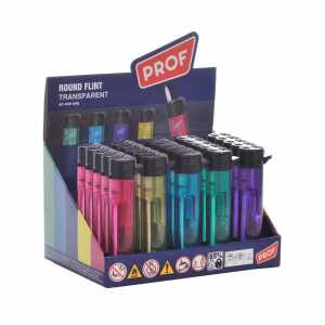 Feuerzeuge 5 Farben transparent 25 Stück