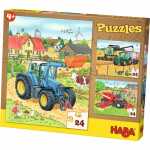 HABA Puzzles Traktor & Co. 3x 24 Teile